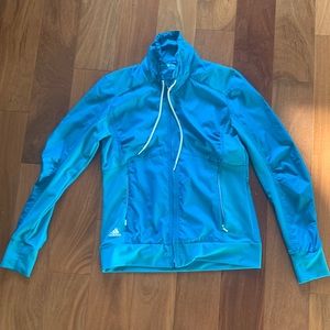 Adidas Running/Golf Jacket- Excellent Condition-Turquois with White Trim- Size S